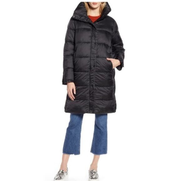 Halogen Hooded Puffer Jacket With Removable Hood - Picture 1 of 3